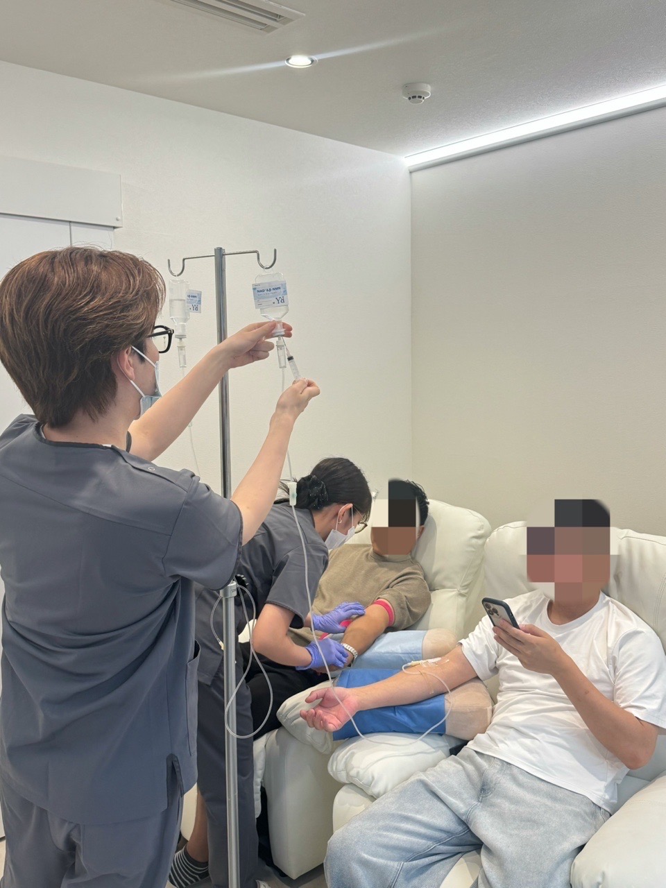 男性2名のNAD+・β-NMN点滴:院内対応記録